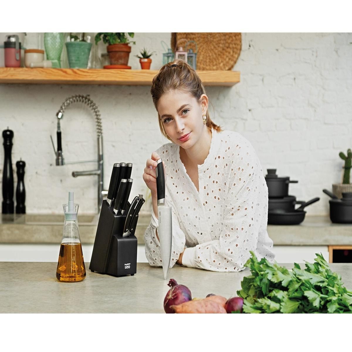 Berghoff Bloc de 5 couteaux lames inox - 3950358