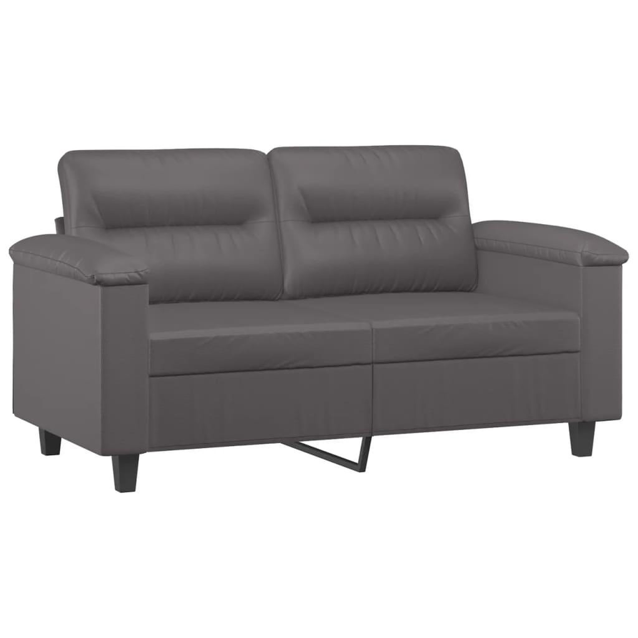 Voir la diapositive 2 : VIDAXL Canape a 2 places Gris 120 cm Similicuir