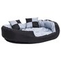 Voir la diapositive 2 : VIDAXL Coussin reversible lavable pour chien Gris et noir 110x80x23 cm