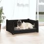 Voir la diapositive 3 : VIDAXL Lit pour chien Noir 65,5x50,5x28 cm Bois de pin solide