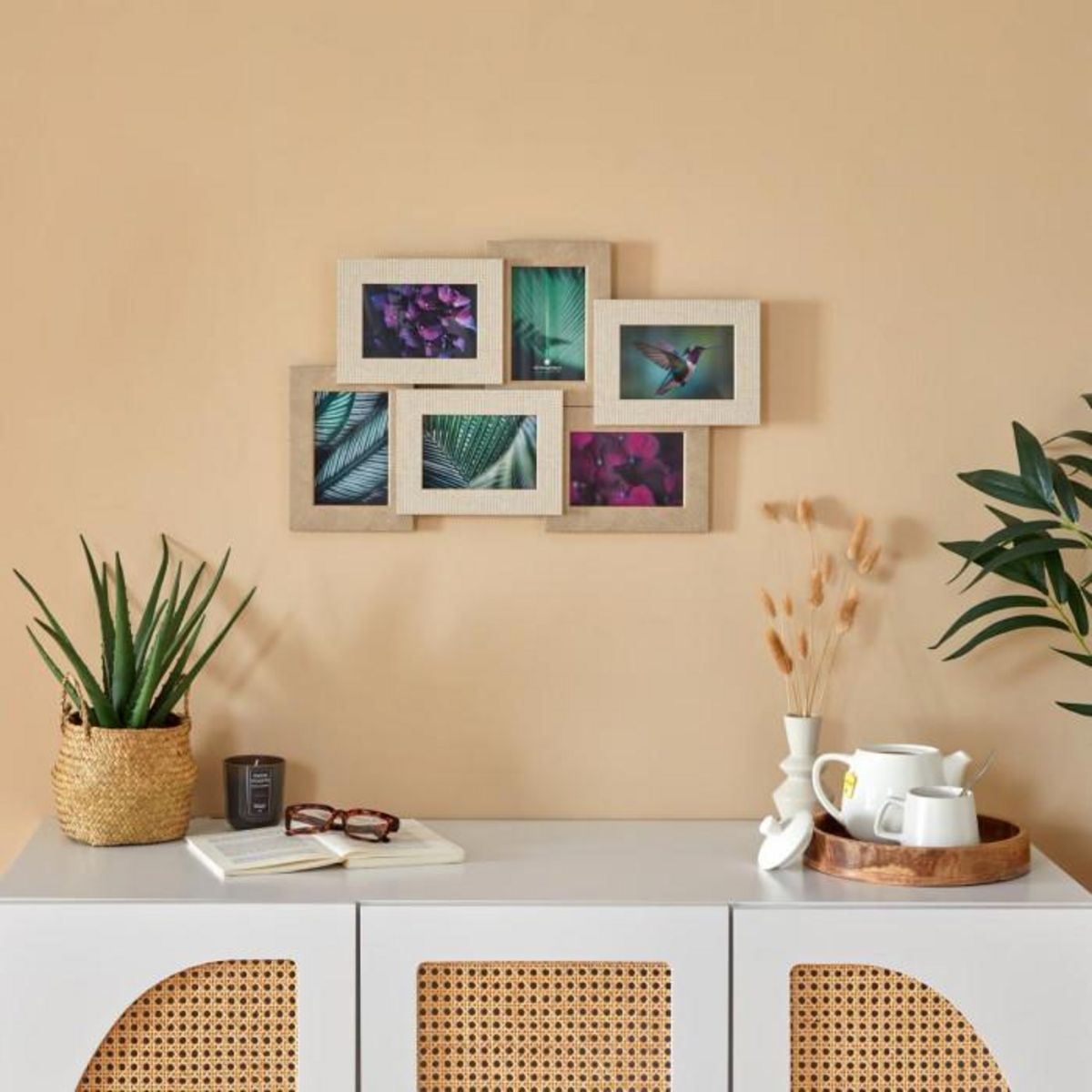 ATMOSPHERA Pêle-Mêle 6 Photos  Hédile  58cm Beige