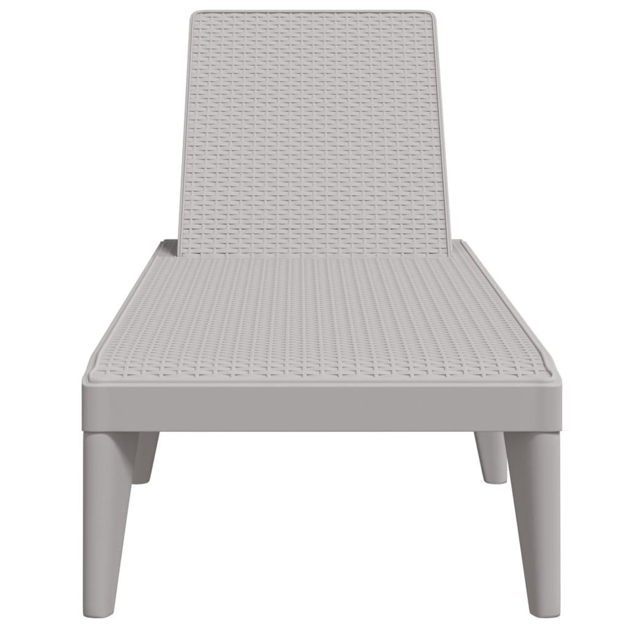 Voir la diapositive 4 : VIDAXL Chaise longue gris 186x60x29 cm PP