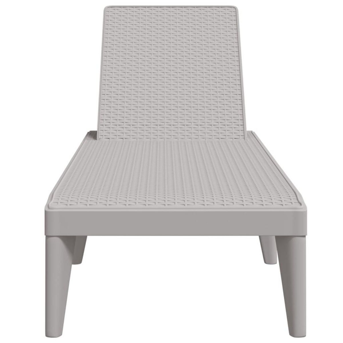 VIDAXL Chaise longue gris 186x60x29 cm PP