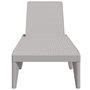 Voir la diapositive 4 : VIDAXL Chaise longue gris 186x60x29 cm PP