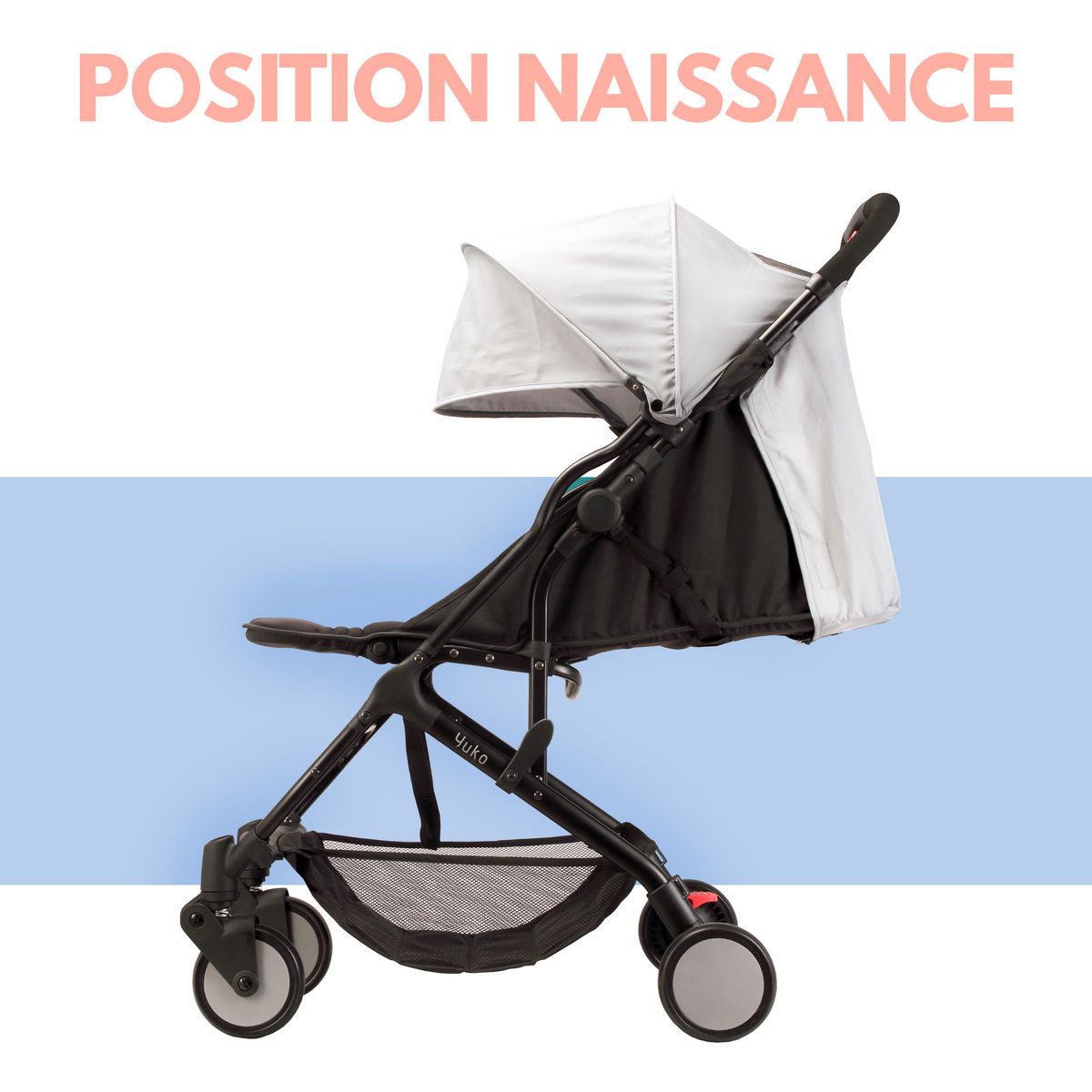 BAMBISOL Poussette Shopper ultra-compacte YUKO II - Noir