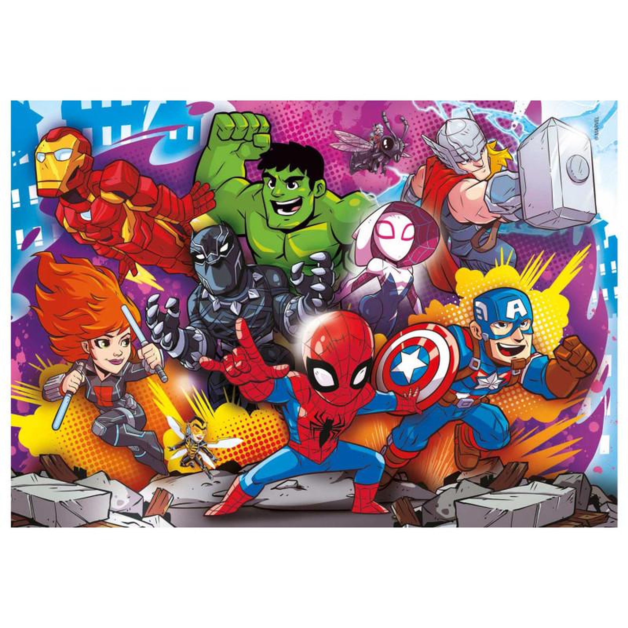 Voir la diapositive 2 : CLEMENTONI Clementoni Puzzle Marvel Superheroes, 4in1