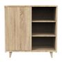 Voir la diapositive 3 : SAUTHON Chambre complete trio bébé - SAUTHON - Sam Chene doré - Lit bébé 120 x 60 cm, commode a langer et armoire
