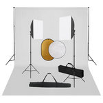 VIDAXL Kit de studio photo boîtes a lumiere toile de fond reflecteur