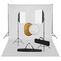 Voir la diapositive 1 : VIDAXL Kit de studio photo boîtes a lumiere toile de fond reflecteur