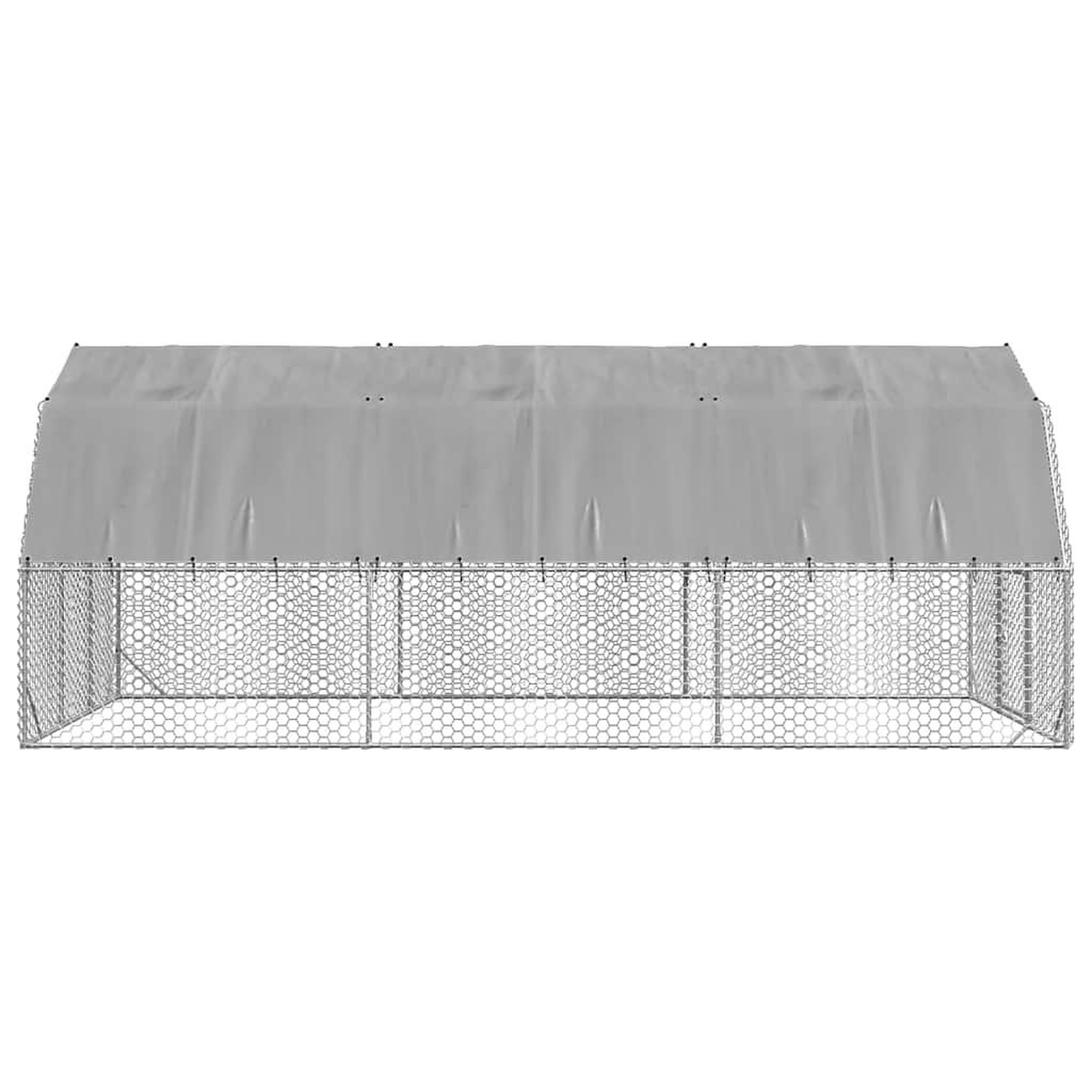Voir la diapositive 4 : VIDAXL Poulailler avec toit 2,5x6x2,25 m acier galvanise