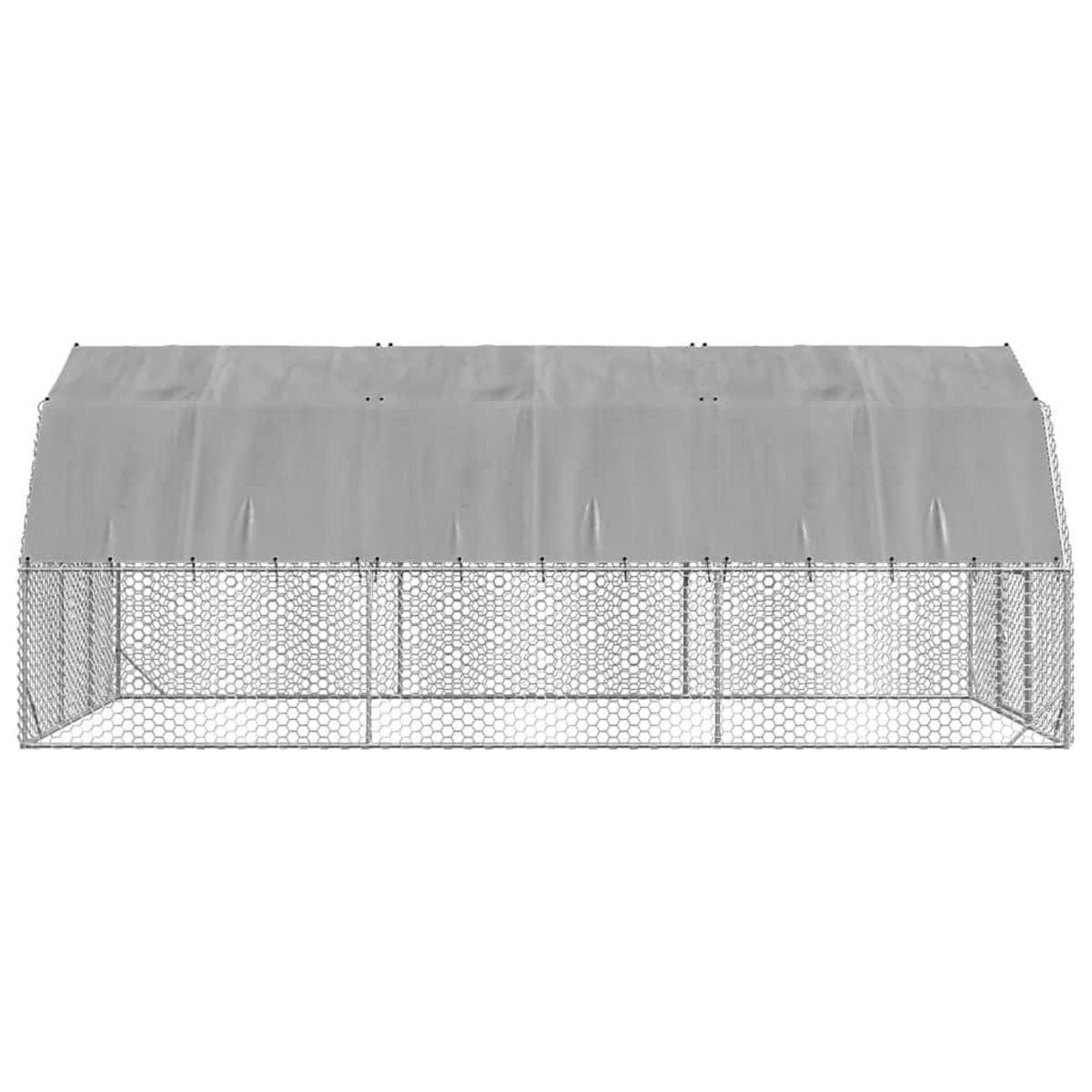 VIDAXL Poulailler avec toit 2,5x6x2,25 m acier galvanise