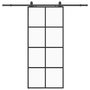 Voir la diapositive 2 : VIDAXL Porte coulissante kit de quincaillerie noir 90x205 cm verre ESG