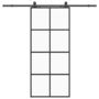 Voir la diapositive 2 : VIDAXL Porte coulissante kit de quincaillerie noir 90x205 cm verre ESG