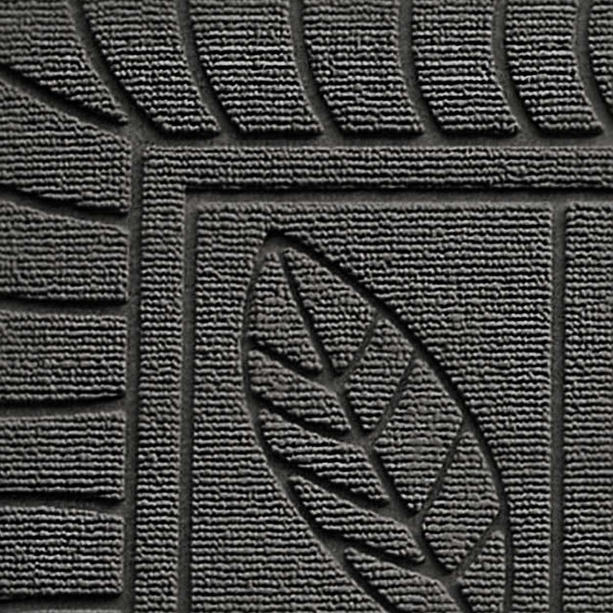 Voir la diapositive 2 : Douceur d'Intérieur Tapis d'Entrée  Feuilles  45x75cm Gris