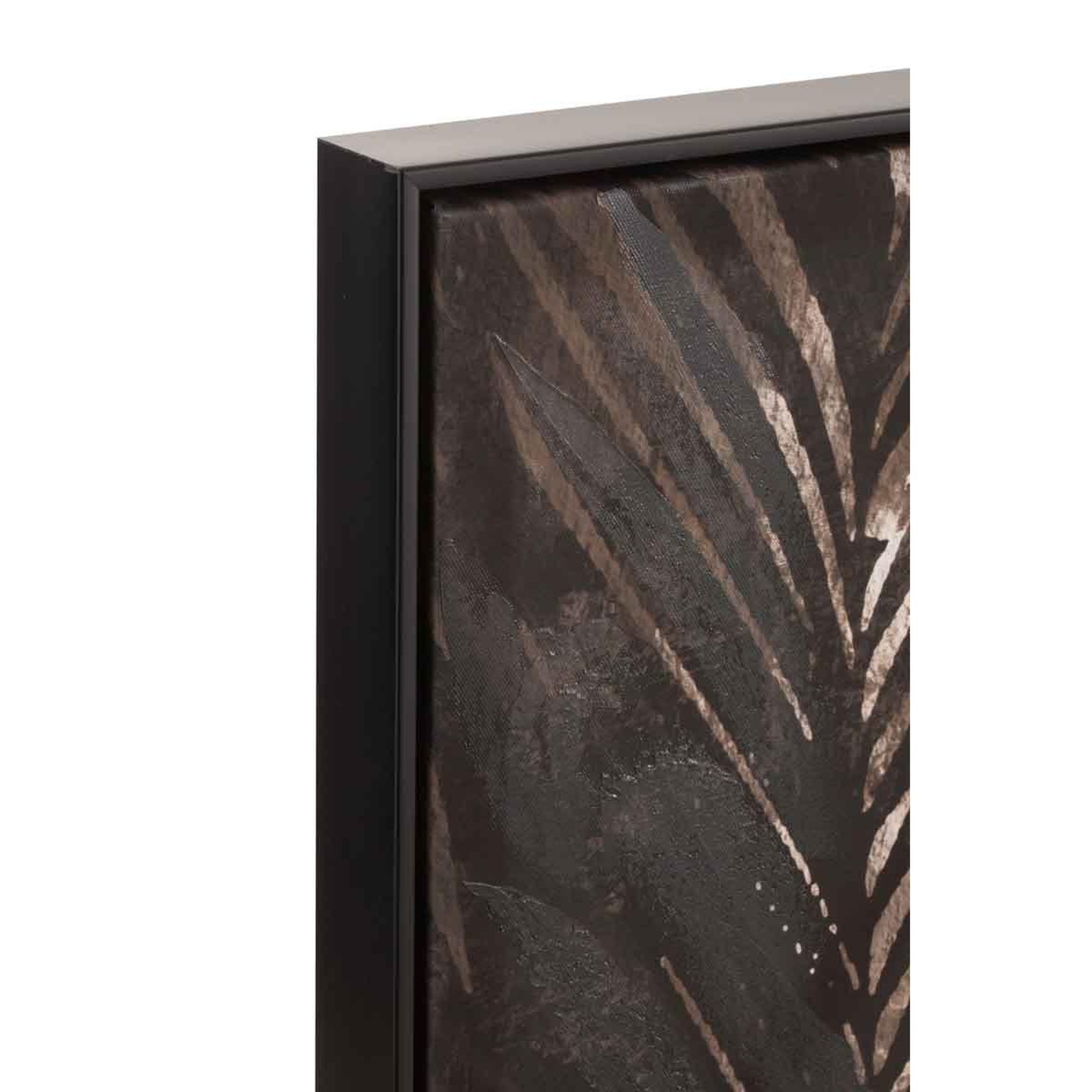 Voir la diapositive 2 : J-LINE Tableau peinture déco  gorille  107x108cm marron foncé