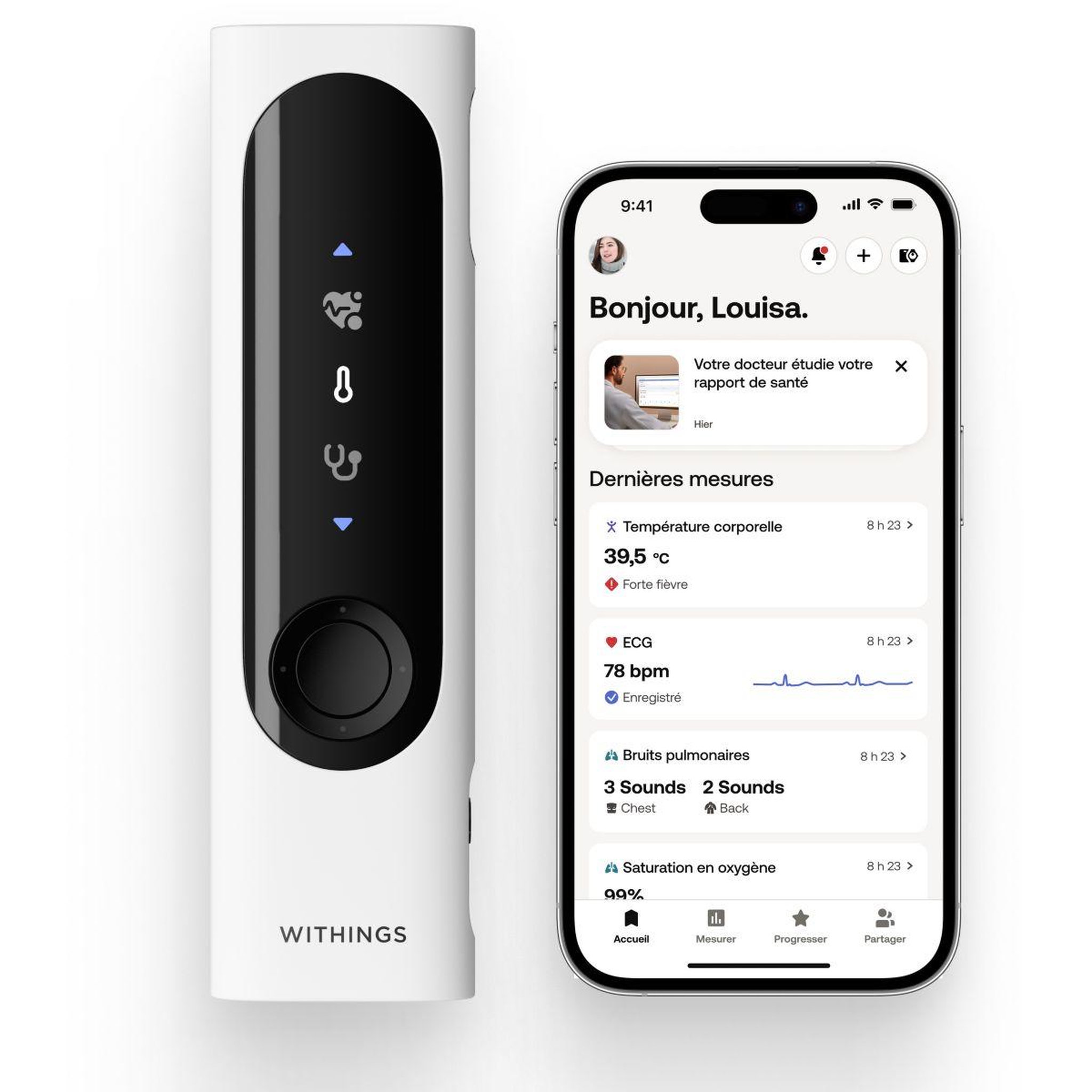 Voir la diapositive 2 : WITHINGS Thermomètre BeamO