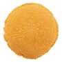 Voir la diapositive 1 : Paris Prix Coussin Rond Déco  Dentelle  40cm Ocre