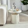 Voir la diapositive 3 : ATMOSPHERA Table d'Appoint en Métal  Abadi  43cm Argile