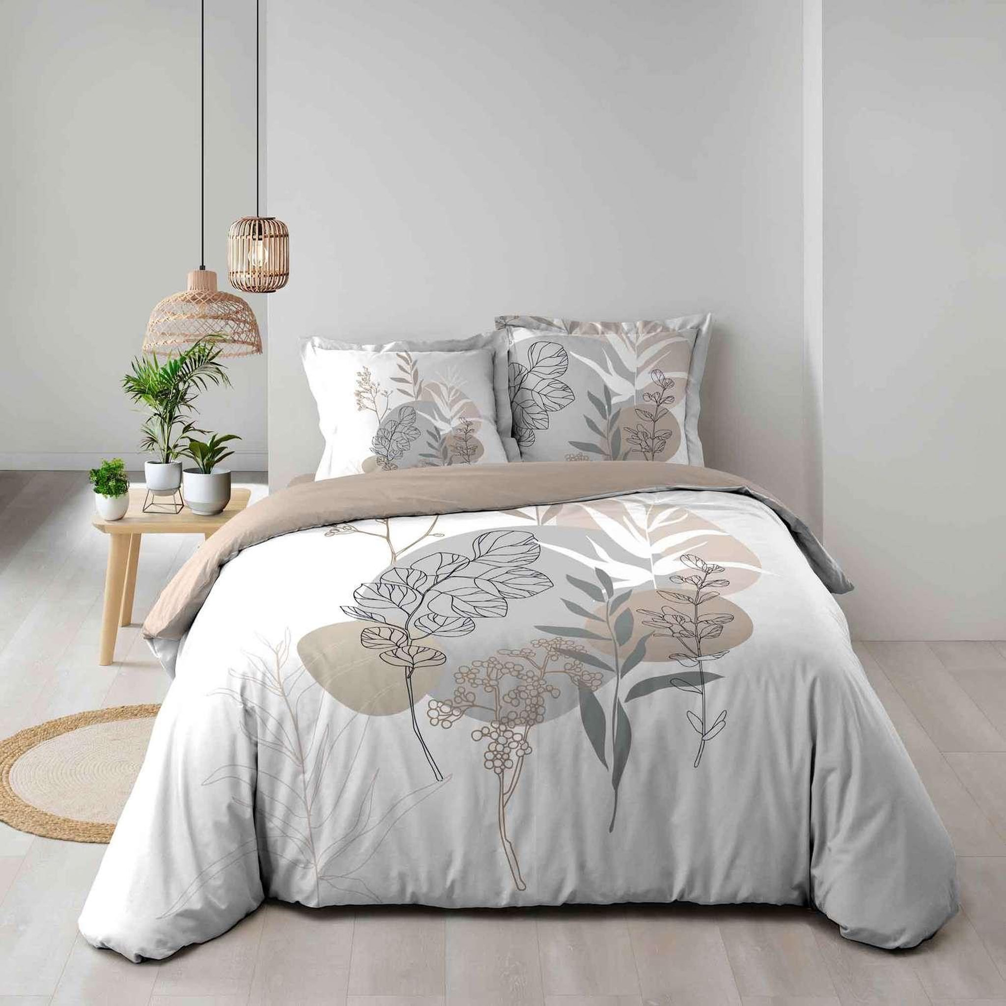 Voir la diapositive 4 : Douceur d'Intérieur Parure de lit POMONA - 100% coton - 220 x 240 cm