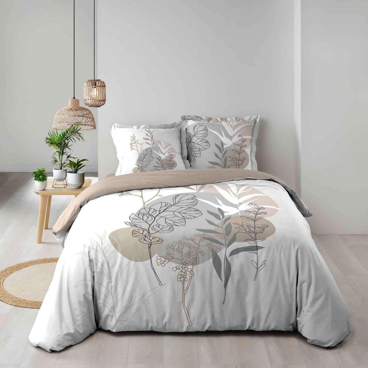 Douceur d'Intérieur Parure de lit POMONA - 100% coton - 220 x 240 cm