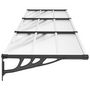 Voir la diapositive 4 : VIDAXL Auvent de porte Noir et transparent 358,5x90 cm Polycarbonate
