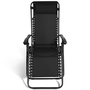 Voir la diapositive 3 : ID MARKET Lot de 2 fauteuils de jardin inclinables RELAX grand confort noir