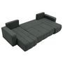 Voir la diapositive 3 : BEST MOBILIER Nicole - canapé panoramique en u 7 places convertible avec coffre en tissu
