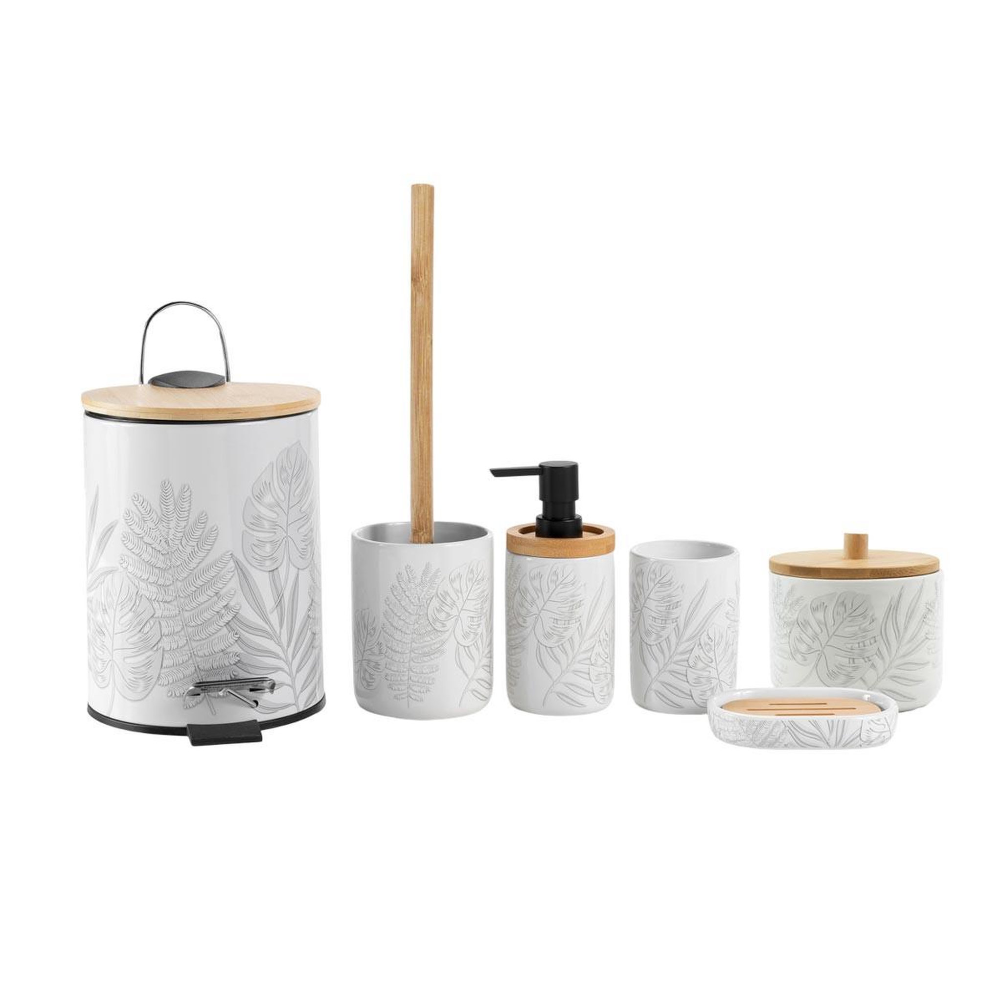 Voir la diapositive 2 : Douceur d'Intérieur Distributeur de savon imprimé  amber  17cm gris