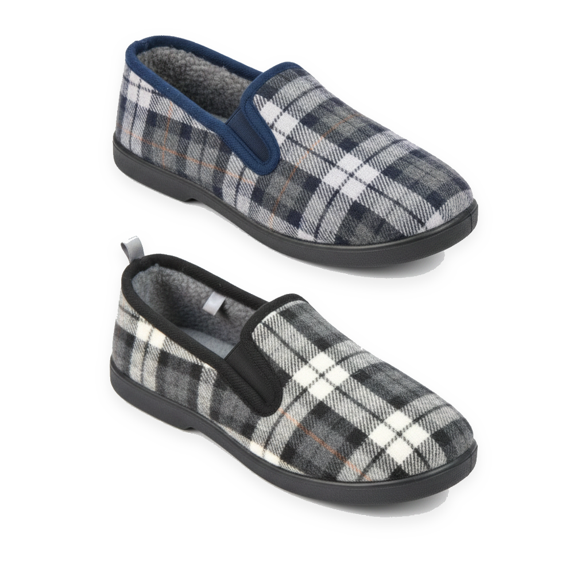Voir la diapositive 1 : OZABI Ozabi pantoufles charentaises homme pack de 2 paires semelle antidérapante