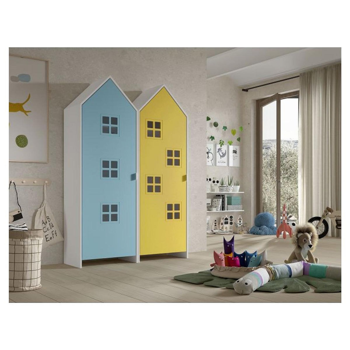 Vipack Combinaison D'armoires 2 Parties Casami Bruges bleu jaune