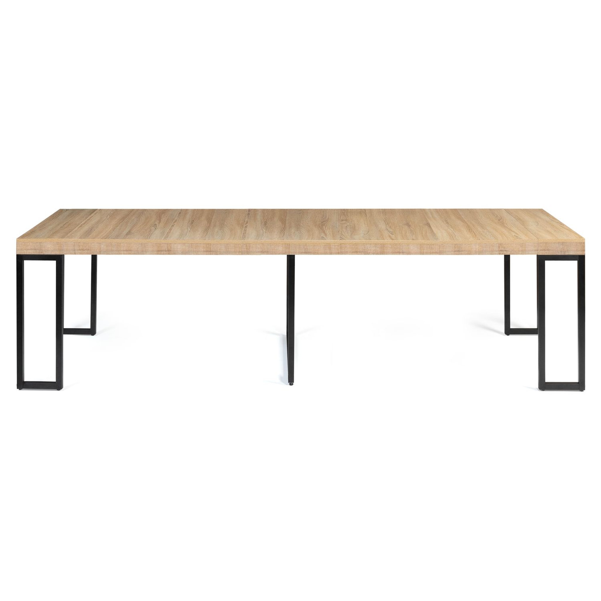 Voir la diapositive 2 : Table console extensible avec rallonges style industriel 45/300 cm HOUSTON  