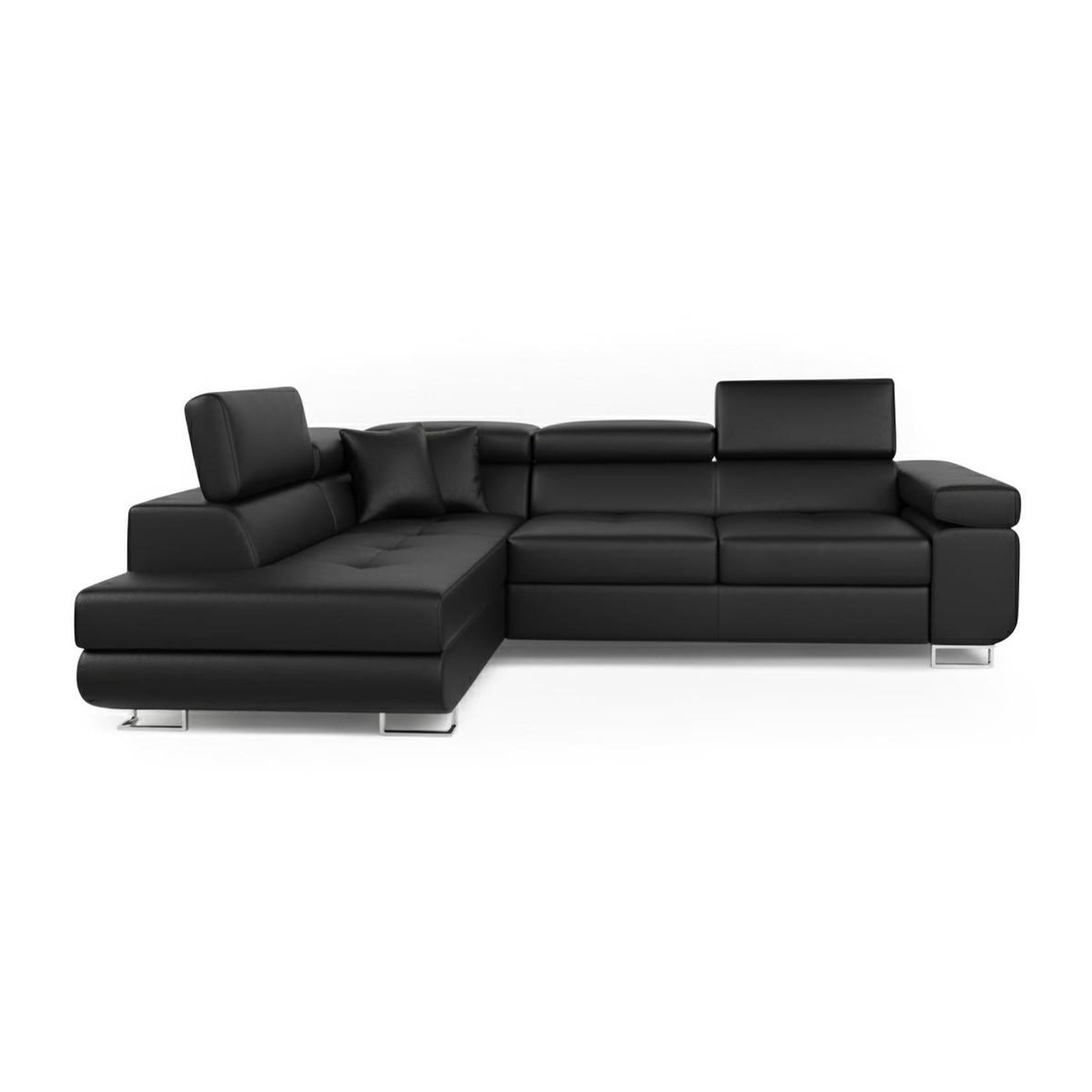 Paris Prix Canapé convertible d'angle gauche  toms  275cm noir