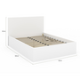Voir la diapositive 5 : ID MARKET Lit coffre double SEASIDE avec tête de lit et sommier 140 x 190 cm blanc