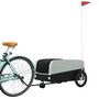 Voir la diapositive 3 : VIDAXL Remorque de vélo noir et gris 45 kg fer