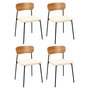 Voir la diapositive 1 : Paris Prix Lot de 4 Chaises Scandinaves  Loki  71cm Blanc