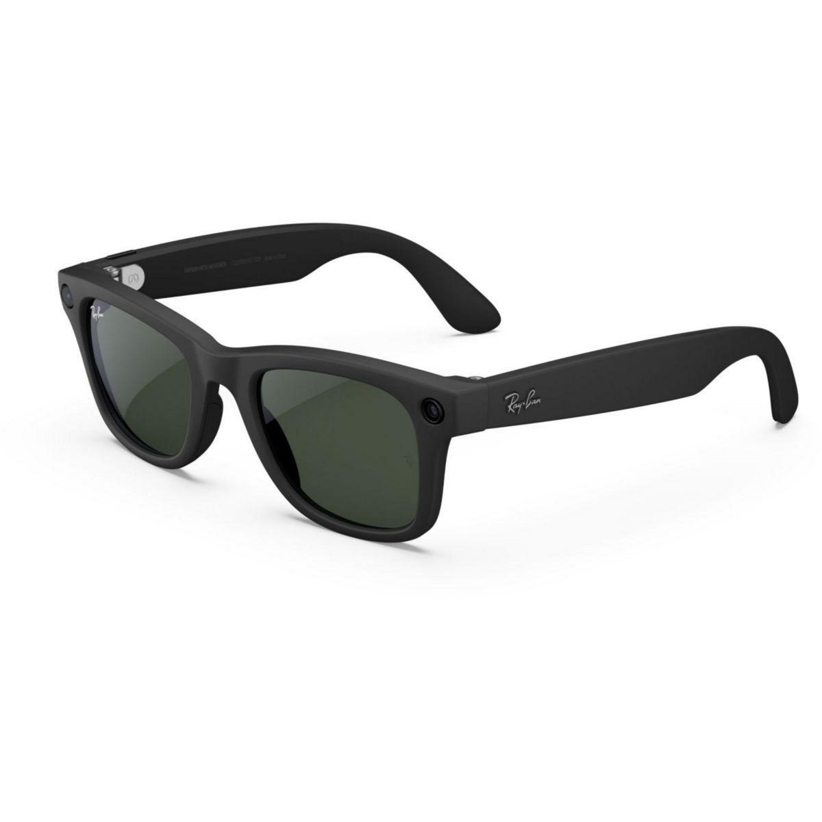 META Lunettes connectées Ray-Ban Wayfarer (grande), Noir Mat, Transitions® Transparent/Vert Graphite