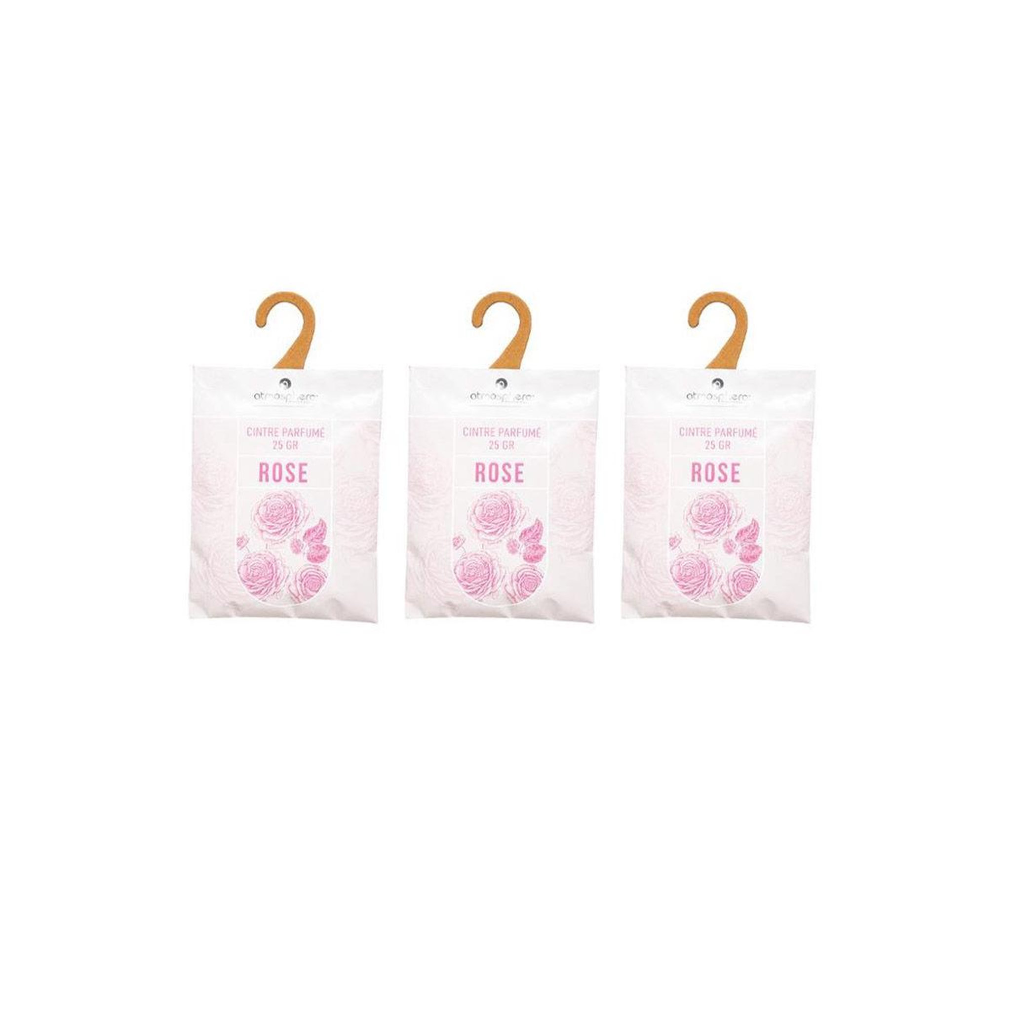 COMPTOIR DE LA BOUGIE Lot de 3 cintres parfumés  accro  14cm rose