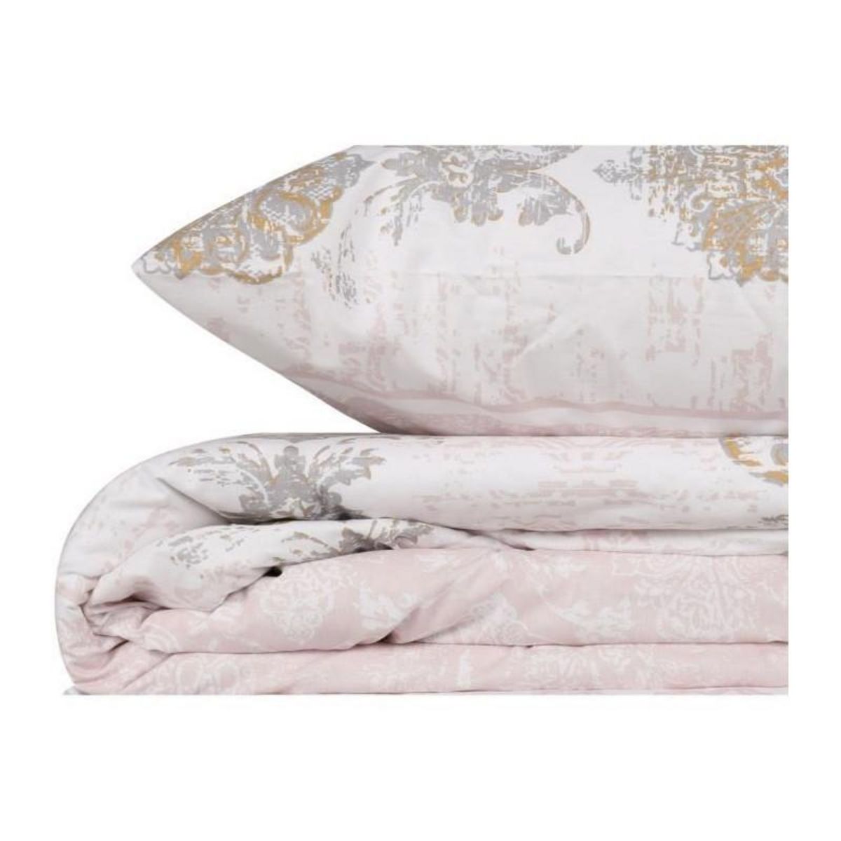 GENERIQUE Parure de lit - 1 housse de couette 220 x 240 cm + 2 taies d'oreiller 60 x 60 cm - 100% coton renforcé - Brun