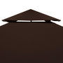 Voir la diapositive 3 : VIDAXL Toile superieure double de belvedere 310 g/m^2 4x3 m Marron