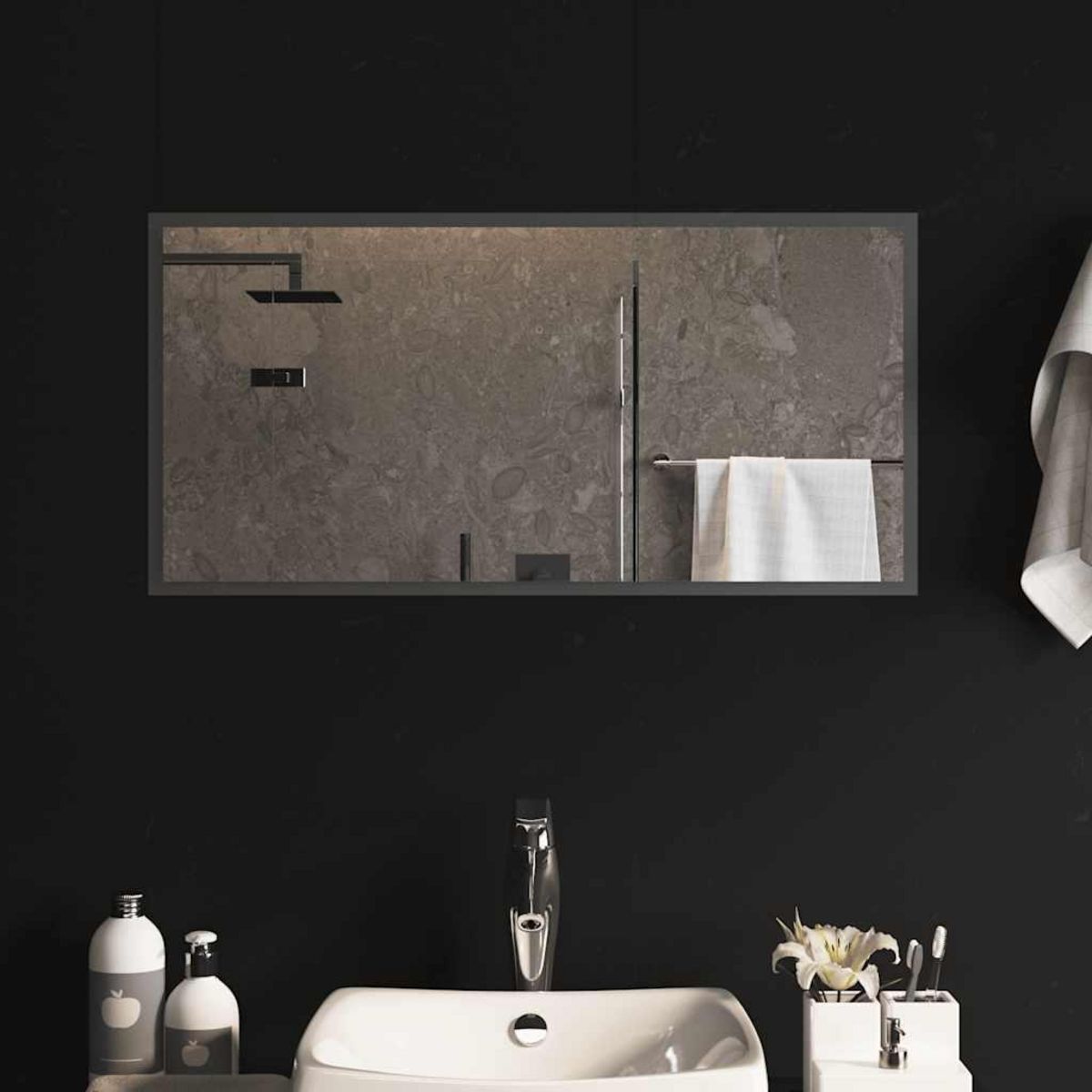 VIDAXL Miroir de salle de bain a LED 80x40 cm