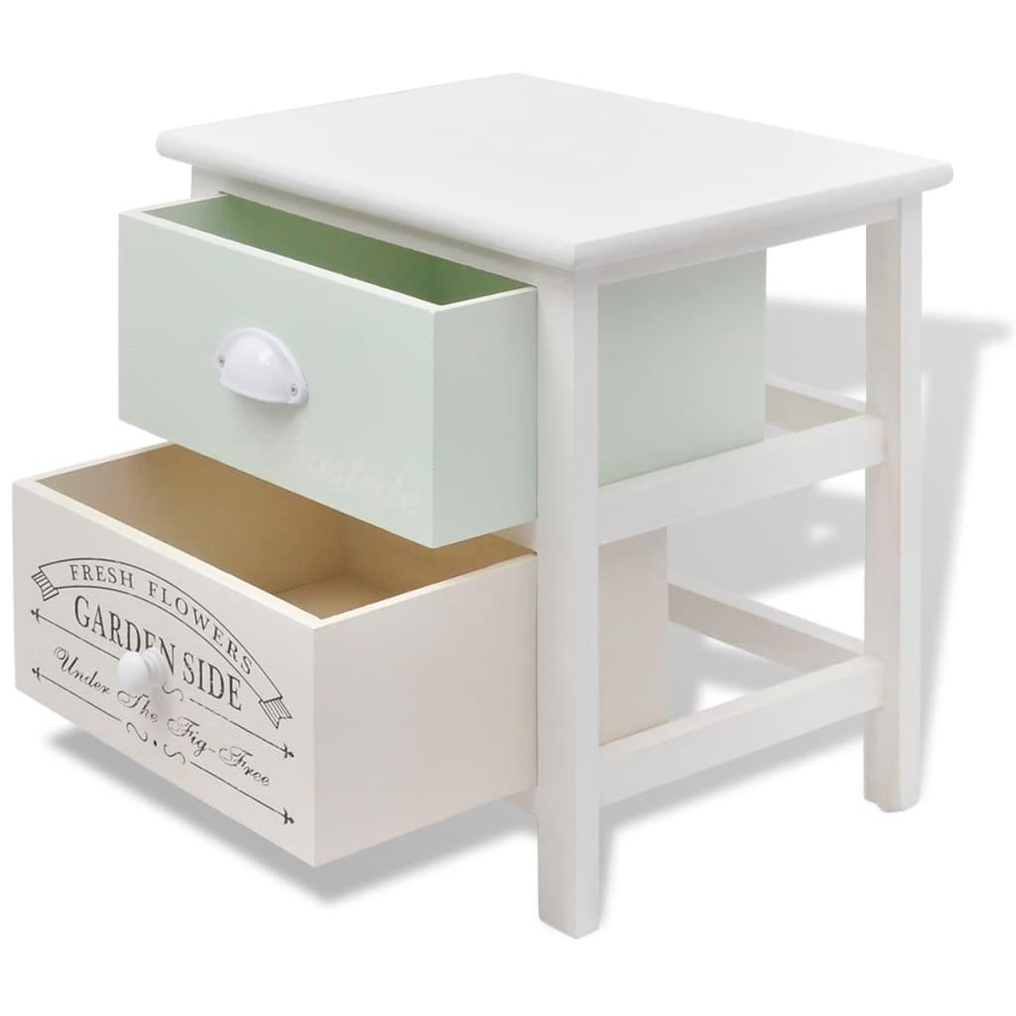 Voir la diapositive 4 : VIDAXL Table de chevet en style français Bois