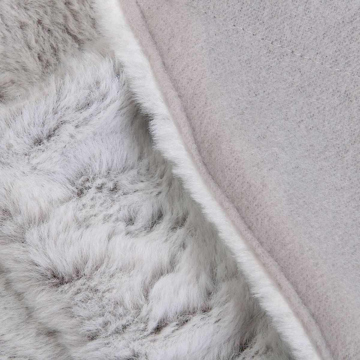 TOILINUX Plaid imitation fourrure XXL - 140x200cm - Gris