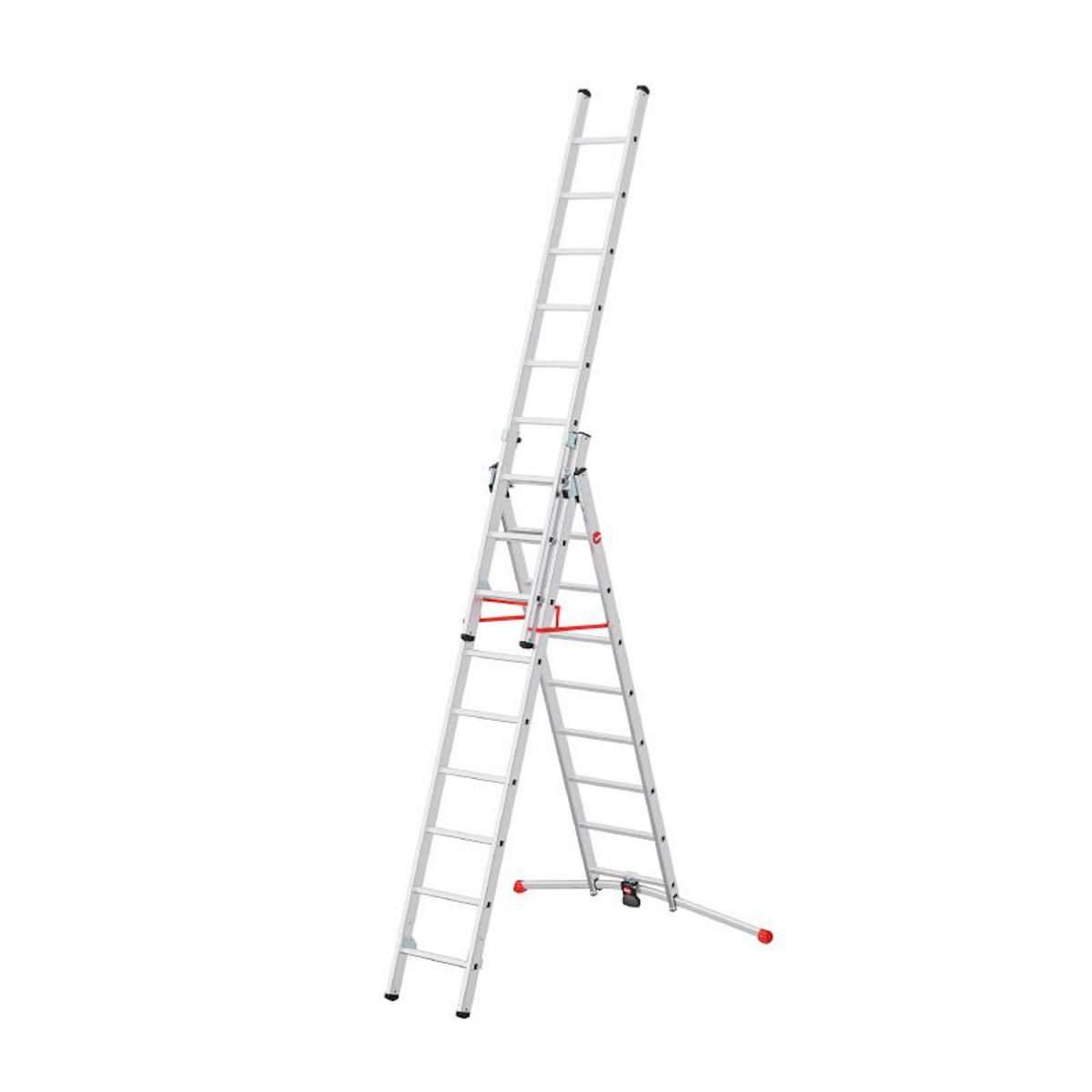 HAILO Echelle transformable pro 3 plans 3x9 échelons 5,8m/6,6m en aluminium Hailo ProfiLot