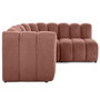 Voir la diapositive 5 : LISA DESIGN Debbie - canapé modulable d'angle droit 4 places avec accoudoir en tissu texturé