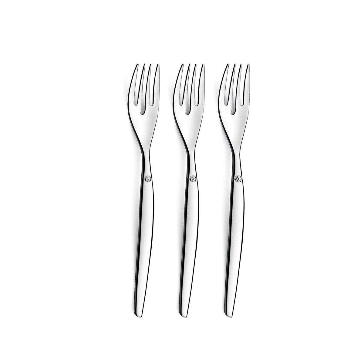 Set de 3 fourchettes à gâteaux-tapas inox 18 cm