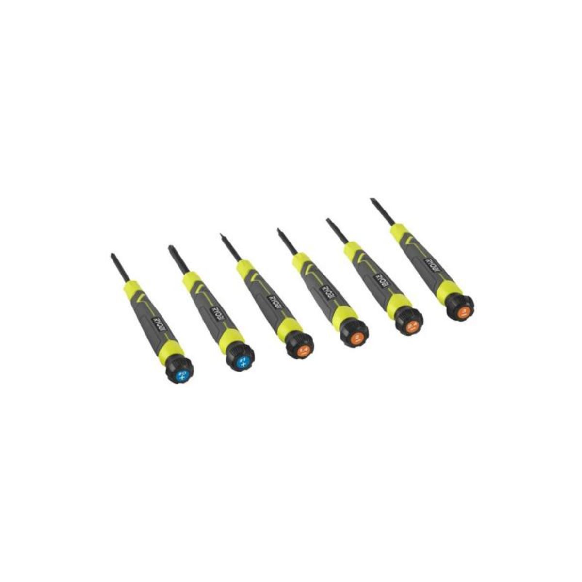 Ryobi Jeu de 6 tournevis de précision RYOBI - RHSDSPC6