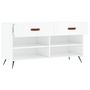 Voir la diapositive 5 : VIDAXL Banc a chaussures blanc brillant 102x35x55 cm bois d'ingenierie
