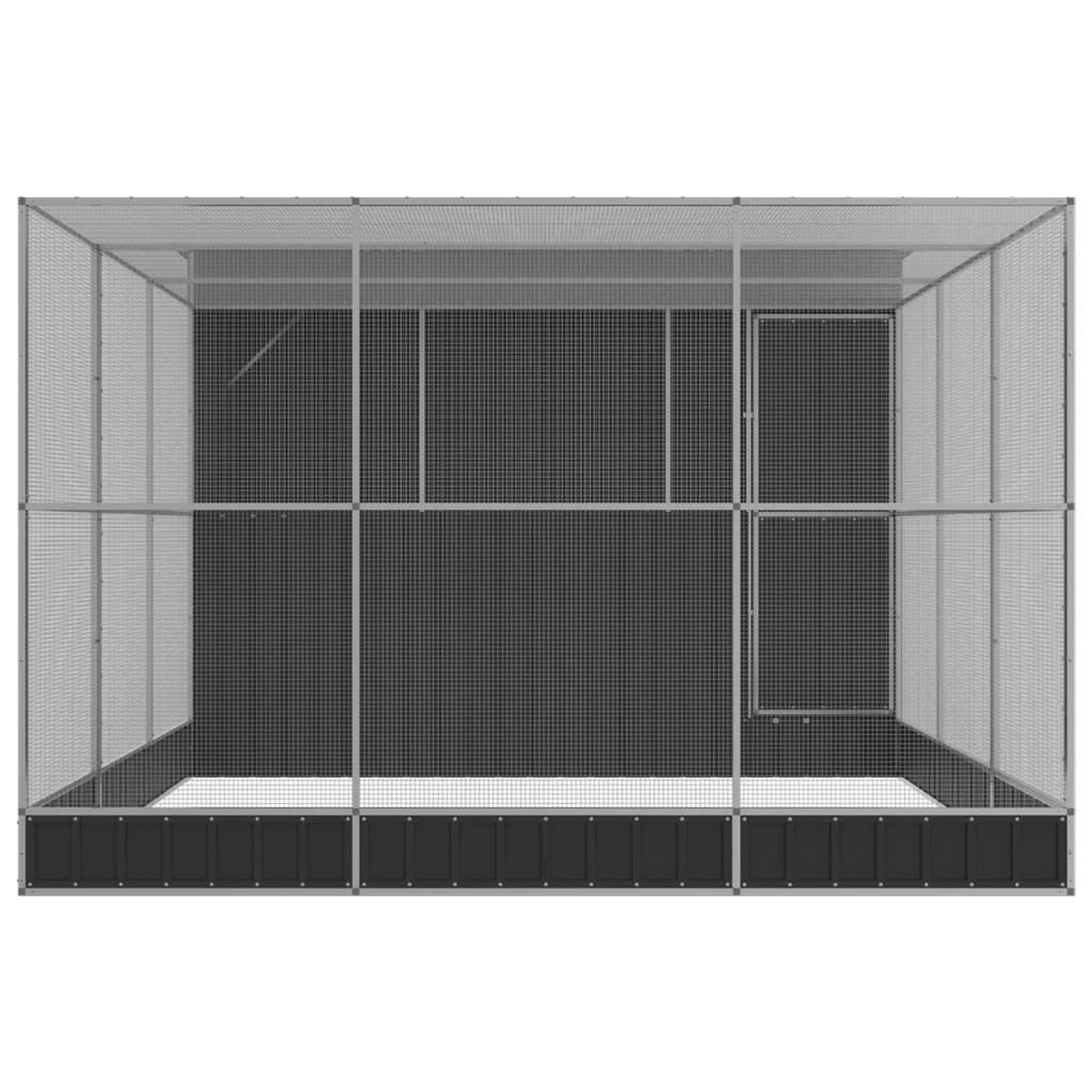 Voir la diapositive 4 : VIDAXL Voliere avec extension argente 497x303x216 cm acier