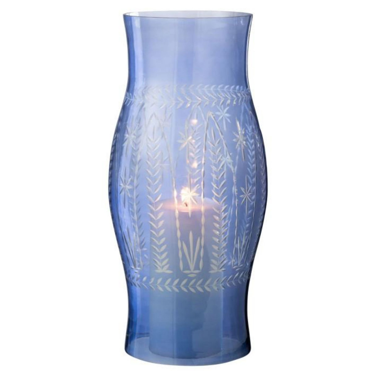 Paris Prix Photophore en Verre  Tarifa  39cm Bleu