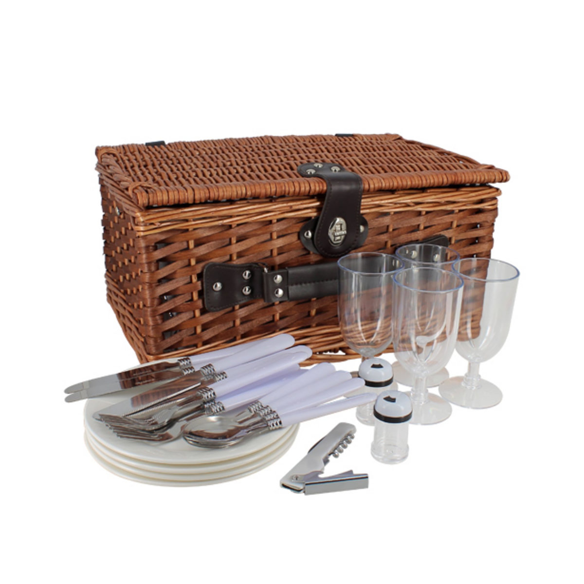 Panier pique-nique 4 personnes 23 pièces isotherme